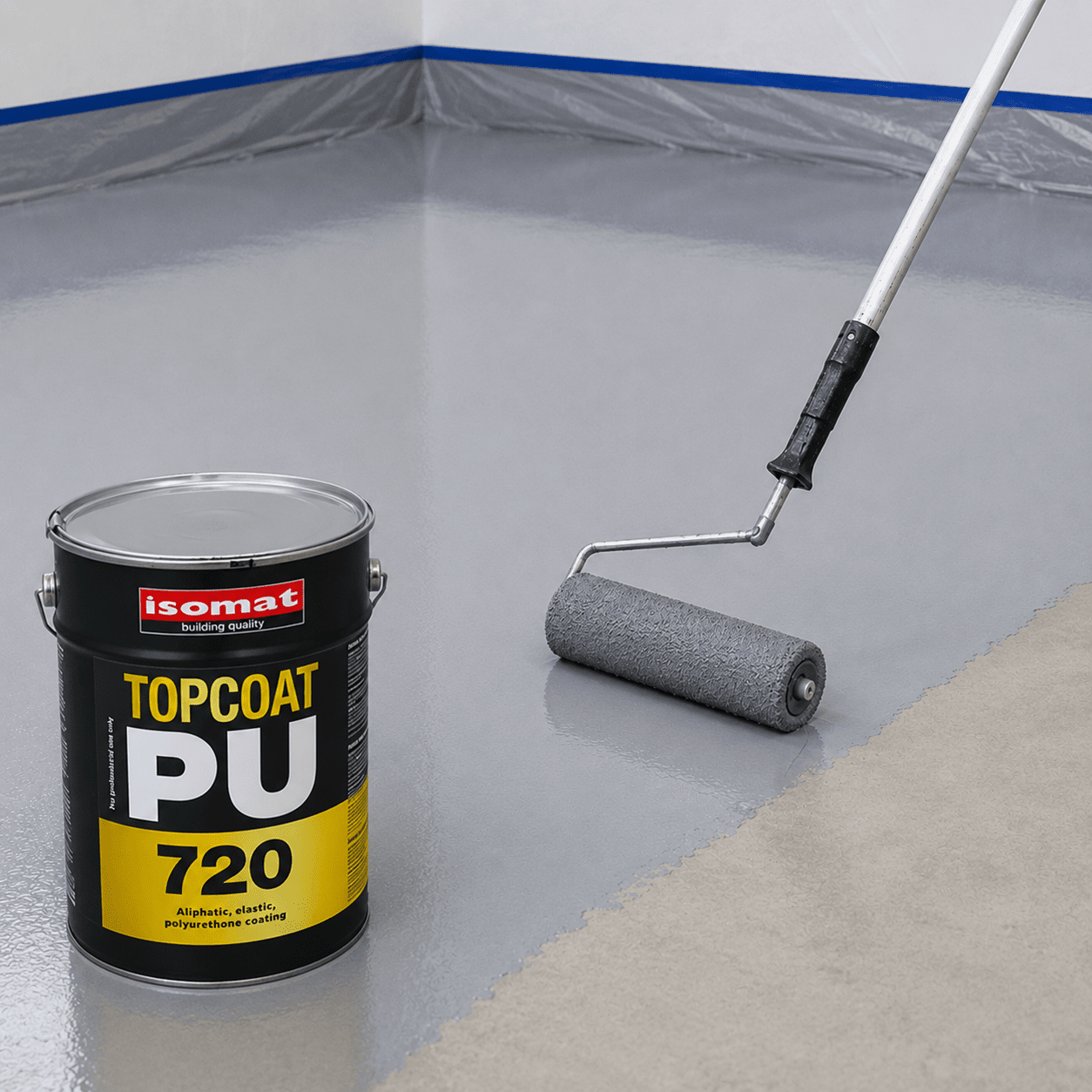 Полагане на полиуретановото покритие TopCoat PU720