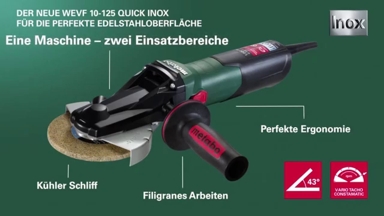 Ъглошлайф Metabo WEV 10-125 Quick, 1000 W, 125 мм