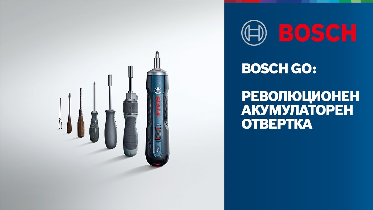 Комплект акумулаторен винтоверт с битове Bosch GO Professional, 3.6 V, 2.5/5 Nm