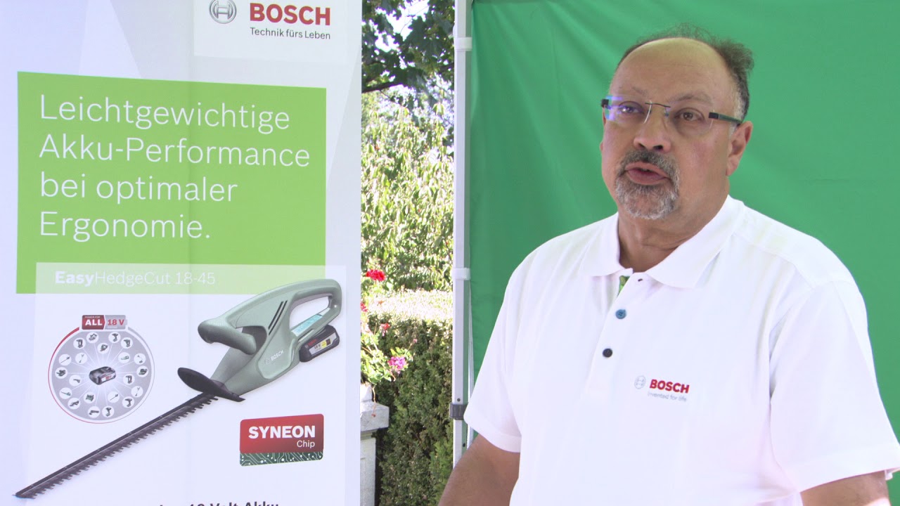 Акумулаторен храсторез, Bosch,  EasyHedgeCut 18-45, 18 V, 450 мм, с батерия 2.0 Ah и зарядно