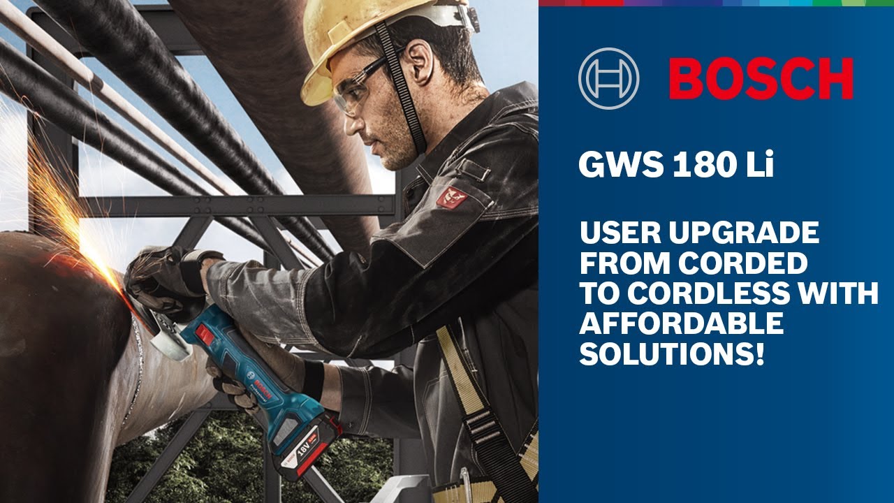 Акумулаторен ъглошлайф, Bosch GWS 180-LI Professional SOLO, 115 мм