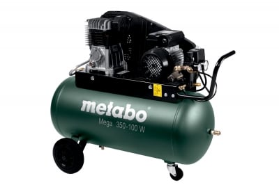 Монофазен маслен компресор за въздух Metabo MEGA 350-100 W, 2.2 kW, 250 л./мин., 90 л