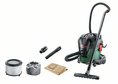 Прахосмукачка за сухо и мокро почистване Bosch Universal Vac 15, 1000 W, с функция издухване