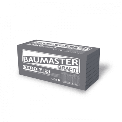 Стиропор Baumaster, Графит, 1000 х 500, 15-18кг/м3 - 12 см, 4 бр. в пакет