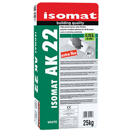 Лепило за плочки AK-22, ISOMAT АК-22, ISOMAT, Сивo, 25 кг