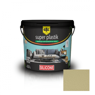Интериорна акрилна боя GBC Super Plastik color silikon, 24 цвята Гардения