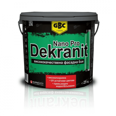 Акрилна фасадна боя GBC Dekranit Nano Pro, 25 L