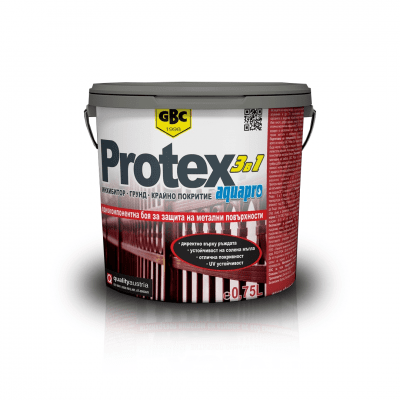 Боя и грунд за метал GBC Protex 3 in 1 aquapro Боя и грунд за метал GBC Protex 3 in 1 aquapro, 0.75 L