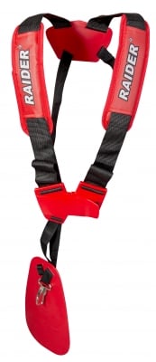 Самар за моторна коса Raider с широки и меки колани универсален червен