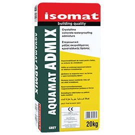 Кристализираща добавка за бетон AQUAMAT-ADMIX ISOMAT, Сив, 20kg