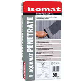 Кристализираща мазана циментова хидроизолация AQUAMAT-PENETRATE ISOMAT , Сив 20kg