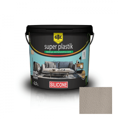 Интериорна акрилна боя GBC Super Plastik color silikon, 24 цвята Бейлис