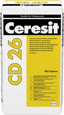 Едрозърнест разтвор CERESIT CD 26, за поправка на бетон