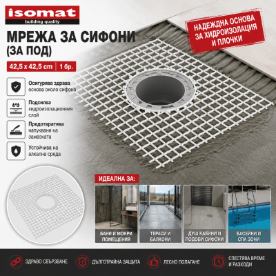 Мрежа за сифони W.M. BOTTOM SEALINGS, 42,5cm x 42,5cm