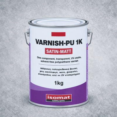 Прозрачен еднокомпонентен, сатен мат VARNISH-PU 1K