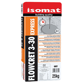 Саморазливна подова замазка FLOWCRET 3-30 EXPRESS ISOMAT, Сиво 25kg