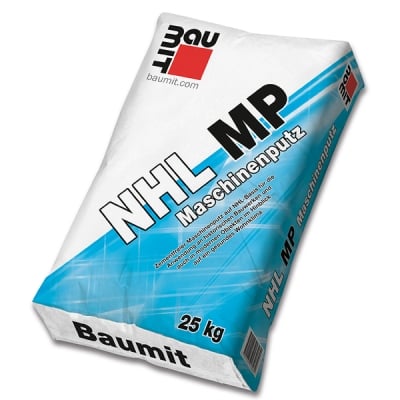 Несъдържаща цимент машинна мазилка Baumit NHL MP, 25 кг