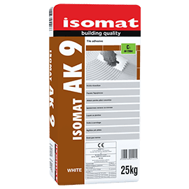 Лепило за плочки АК-9, ISOMAT Лепило за плочки АК-9, ISOMAT, Сив, 25кг