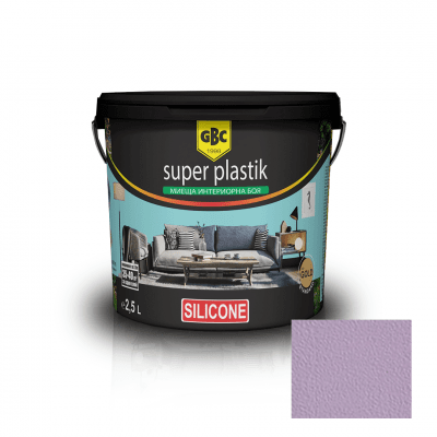 Интериорна акрилна боя GBC Super Plastik color silikon, 24 цвята Лавандула