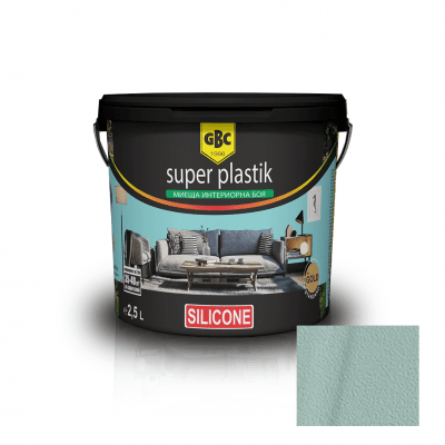 Интериорна акрилна боя GBC Super Plastik color silikon, 24 цвята Натура