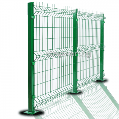 Оградно пано с ПВЦ покритие, 1.50m x 2.50m, 50mm x 50mm, Ф4.3мм, зелено