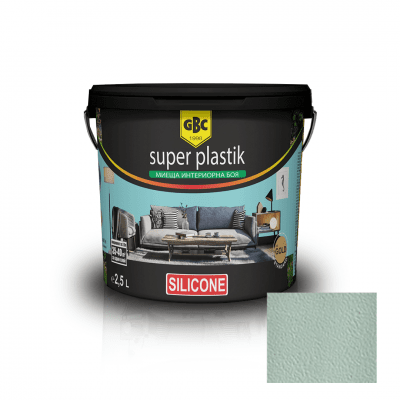 Интериорна акрилна боя GBC Super Plastik color silikon, 24 цвята Пролетен дъжд
