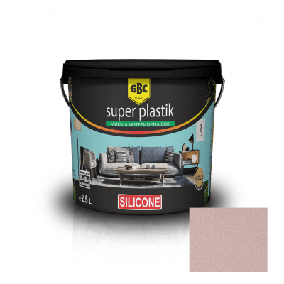 Интериорна акрилна боя GBC Super Plastik color silikon, 24 цвята Розе