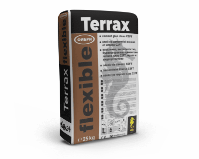 Циментово лепило GBC Terrax Flexible, с фибри, C2FT