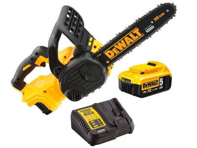 Акумулаторна резачка DeWALT DCM565P1, 18V, 1x5Ah, 30см шина, 3/8" верига