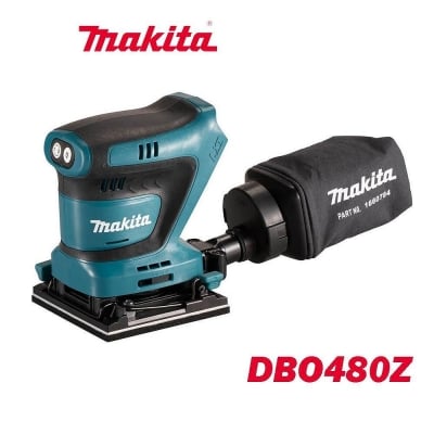 Виброшлайф акумулаторен Makita DBO480Z, 18V, LXT, 112x102мм плот, 1.5 мм ход на шкурка