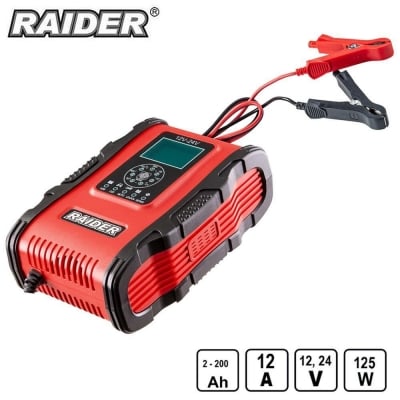 Инверторно зарядно за акумулатори RAIDER RD-BC19, 12/24 V, 200 Ah