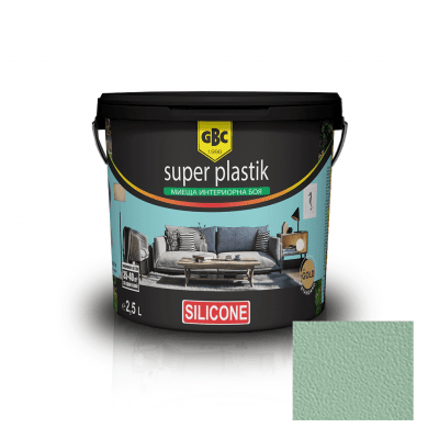 Интериорна акрилна боя GBC Super Plastik color silikon, 24 цвята Зеленика
