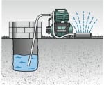 Монофазна хидрофорна помпа за вода METABO HWW 4500/25 INOX, 1300 W, 4500 л/ч, 48 м, 24 л