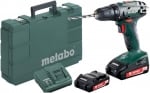 Акумулаторен двускоростен винтоверт Metabo BS 18, 18 V, 1.5 Ah, 24/48 Nm, с 2 батерии, зарядно устройство и куфар