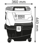 Професионална прахосмукачка за сухо и мокро почистване Bosch GAS 15 PS, 1100 W , 15 л, 270 mbar