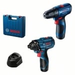 Комплект акумулаторни инструменти Bosch GWS 180 + GSR 18V + 2x GBA + GAL + XL-boxx