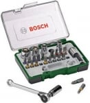 Комплект битове и тресчотки Bosch, 27 части