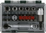 Комплект битове и тресчотки Bosch, 27 части