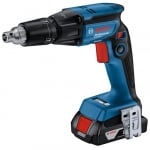 Акумулаторен винтоверт за гипсокартон Bosch GTB 185-LI Professional с GMA 55, 2 батерии, GBA 18V 2.0Ah, зарядно GAL 18V-20 в куфар