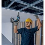 Акумулаторен винтоверт за гипсокартон Bosch GTB 185-LI Professional с GMA 55, 2 батерии, GBA 18V 2.0Ah, зарядно GAL 18V-20 в куфар