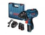 Акумулаторен винтоверт Bosch GSR 180-LI Professional, 18 V, 54 Nm, с 2 батерии GBA 18V 2.0Ah, зарядно GAL 18V-20 и куфар