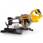 Акумулаторен настолен циркуляр DEWALT DCS777N с герунг и изтегляне 54V, 216мм
