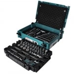 Гедоре комплект вложки, накрайници, тресчотки, Makita E-08713, 120 части, 1/4", 3/8", в куфар Makpac