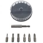 Комплект битове с магнитен държач, 7 части, 1/4", Makita D-73265