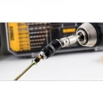 Комплект накрайници-битове с магнитен държач с чупещо се рамо DeWALT DT70518T, 10 части, PH/PZ/TX/SL, 1/4" шестостен