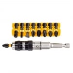 Комплект накрайници-битове с магнитен държач с чупещо се рамо DeWALT DT70518T, 10 части, PH/PZ/TX/SL, 1/4" шестостен